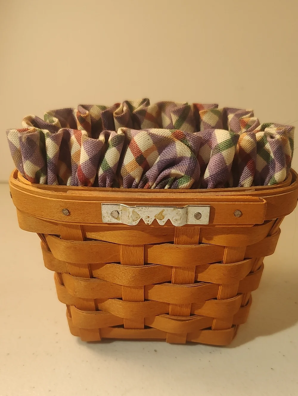 Longaberger 1999 Hostess Oregano Basket, Liner And Plastic Protector